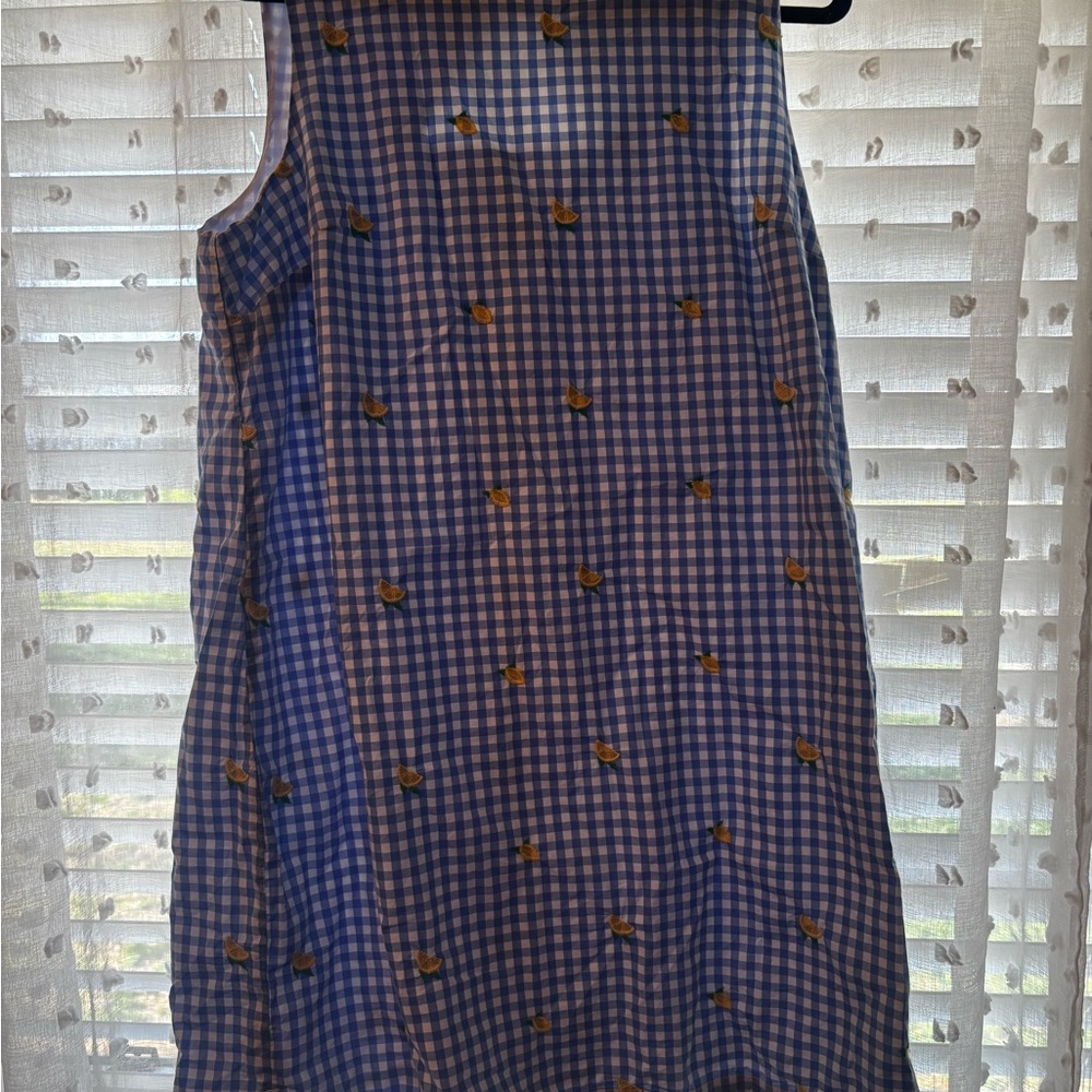 Kim Rogers Blue and White Gingham Womens Dress